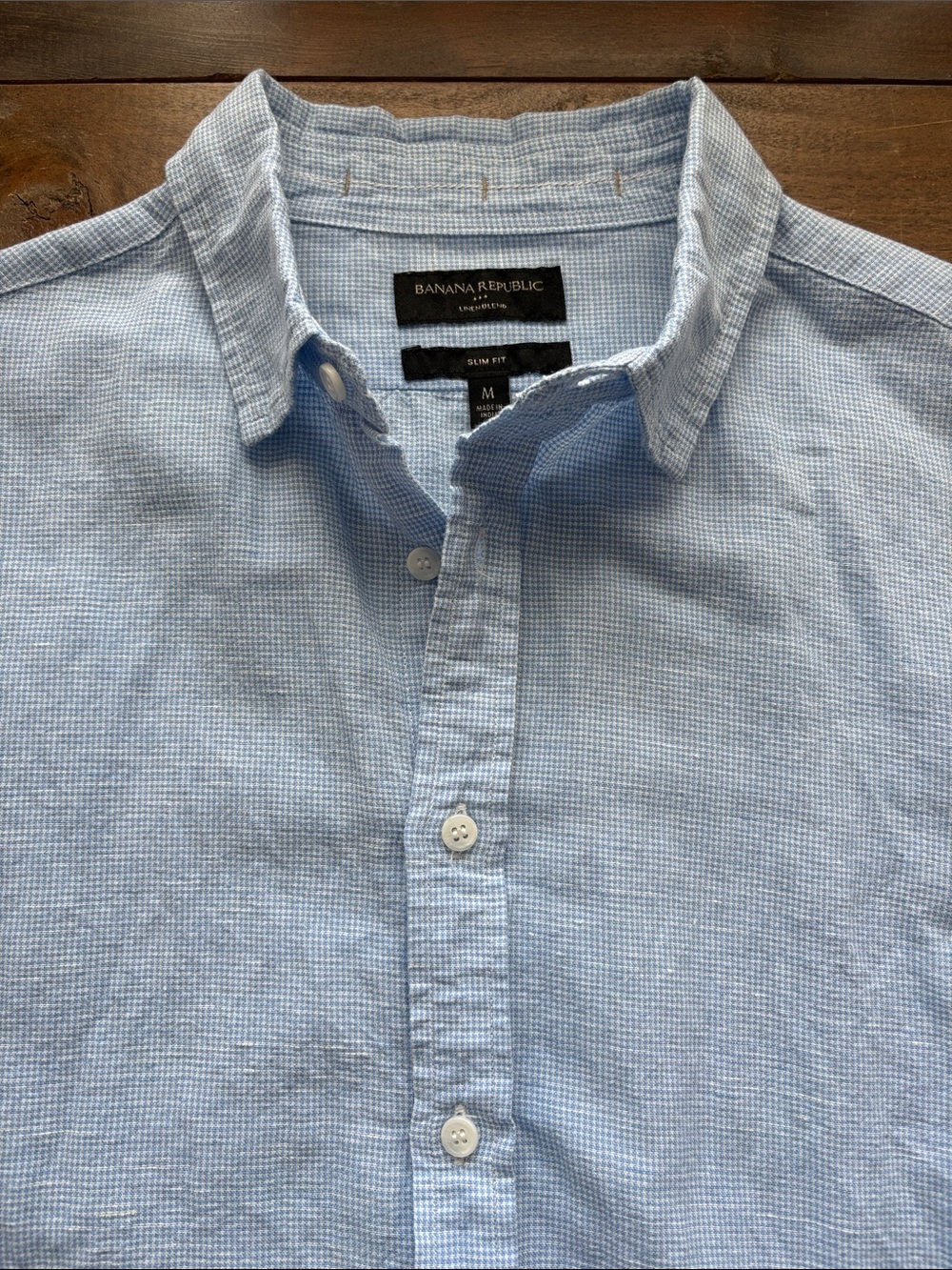 Banana Republic Light Blue Linen Shirt